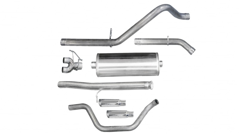 Chevrolet Silverado Performance Exhaust - Dual Rear Exit - CORSA Performance - Sport Cat-Back - Polished - `10-`13